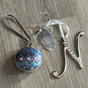 St. Nicholas Square Silver Letter N Ornament